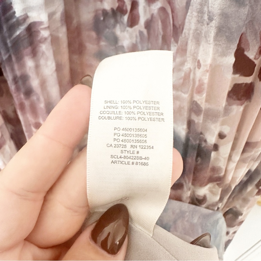 Aritzia Wilfred Daydreamer Pleated Maxi Dress Tannin Foxfire Brown 1X - Picture 11 of 13